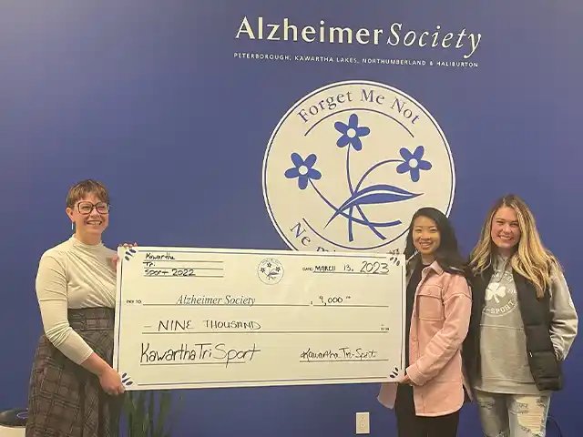 2023 charitable donation presentation for the Alzheimer Society