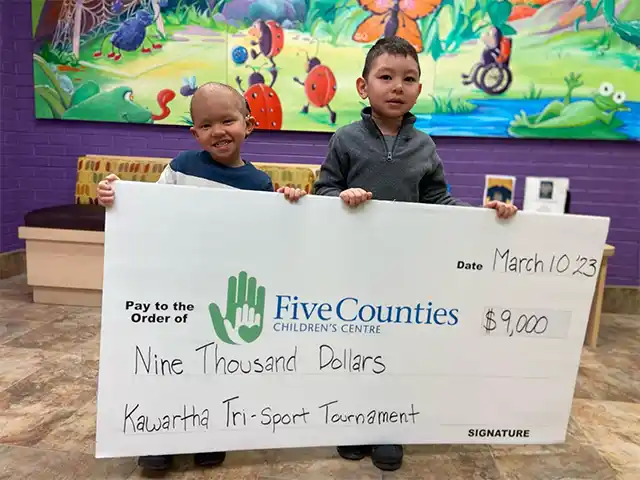 2023 charitable donation presentation for Five Counties