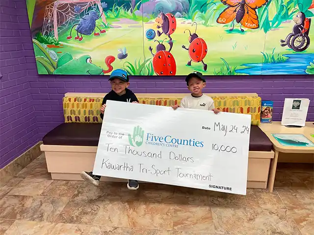 2024 charitable donation presentation for Five Counties