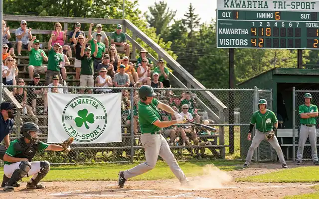 Baseball game at the Kawartha Tri-Sport Tournament